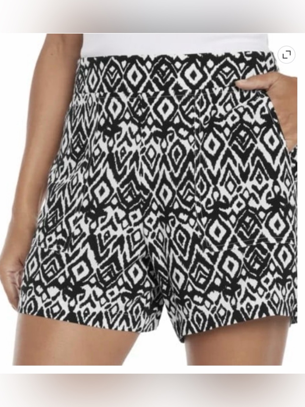 Wildfox Black & White Geometric Skort